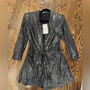 Zara Sequin Romper NWT